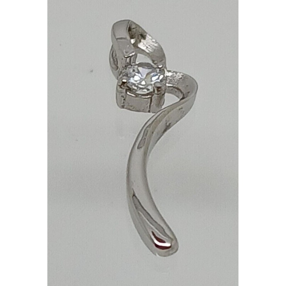 Thailand 925 Sterling Silver Simulated Diamond Pendant Necklace NEW Gift Boxed‎